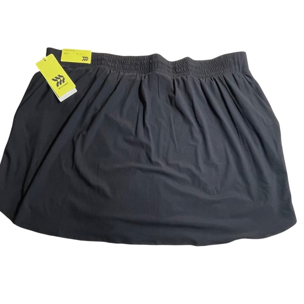 All in Motion Active Light Skort Black High Rise XL 4 Inch Inseam New